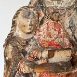 Saint Anne teaching in polychrome wood 16th century