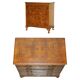 1940s vintage walnut commode with butler's serving tray.