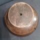 Victorian era silver-plated bowl with oak wood.