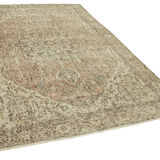 Handwoven one-of-a-kind anatolian beige carpet 195 cm x 300 cm