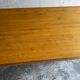 Geometric Brutalist Dining Table — Natural Wood Top with Metal Support, 1980s Architectural Design