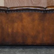 Howard & Son leather canapé, restored vintage, 3-seater