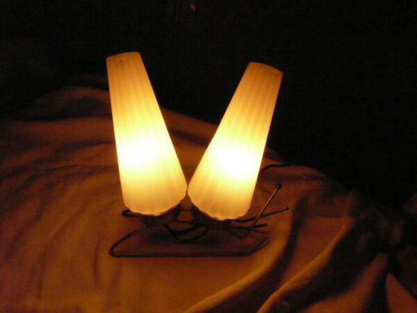 Double lampe à poser