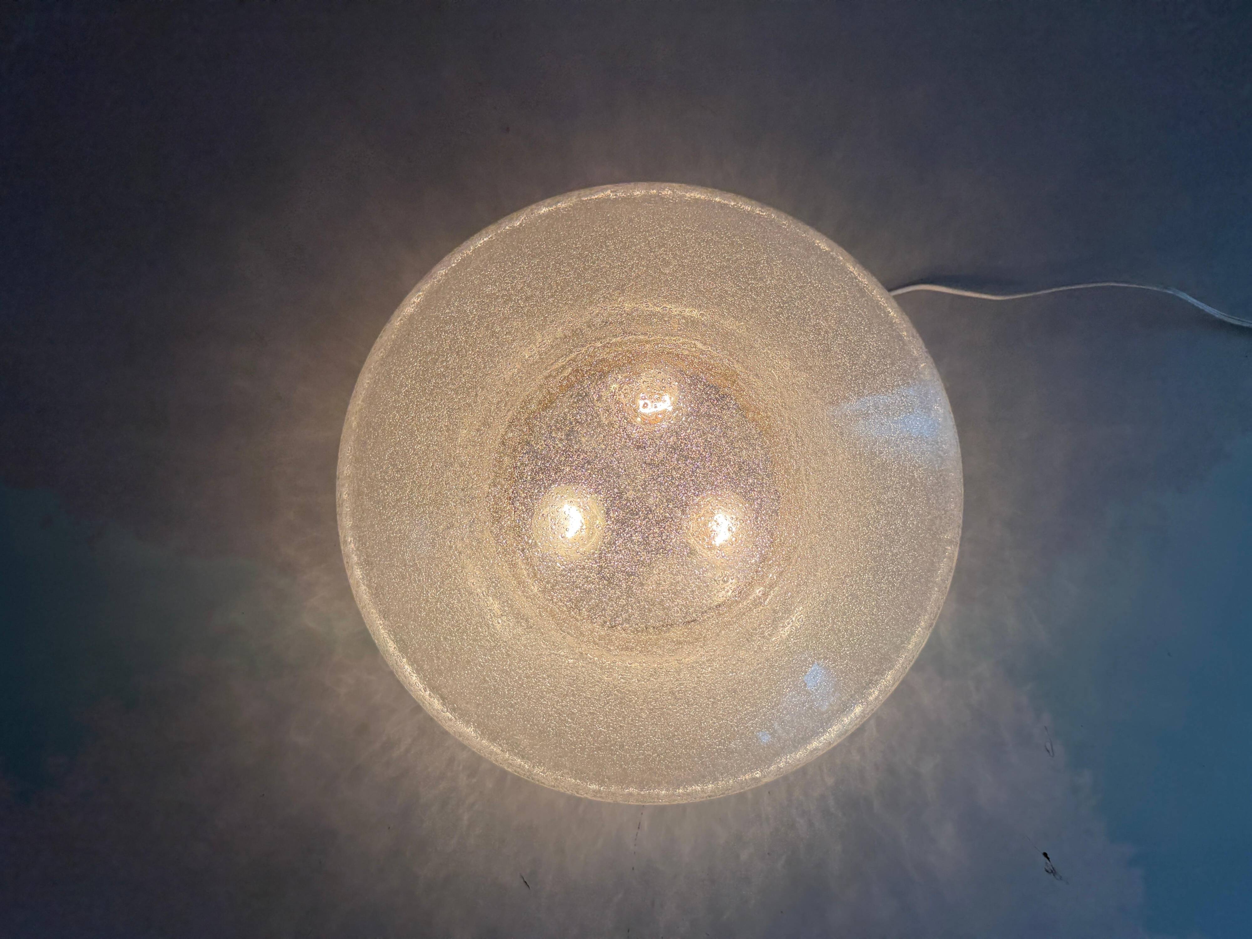 The Moderns Dome Glass Flush Mount Light by Doria, 1960s, Germany