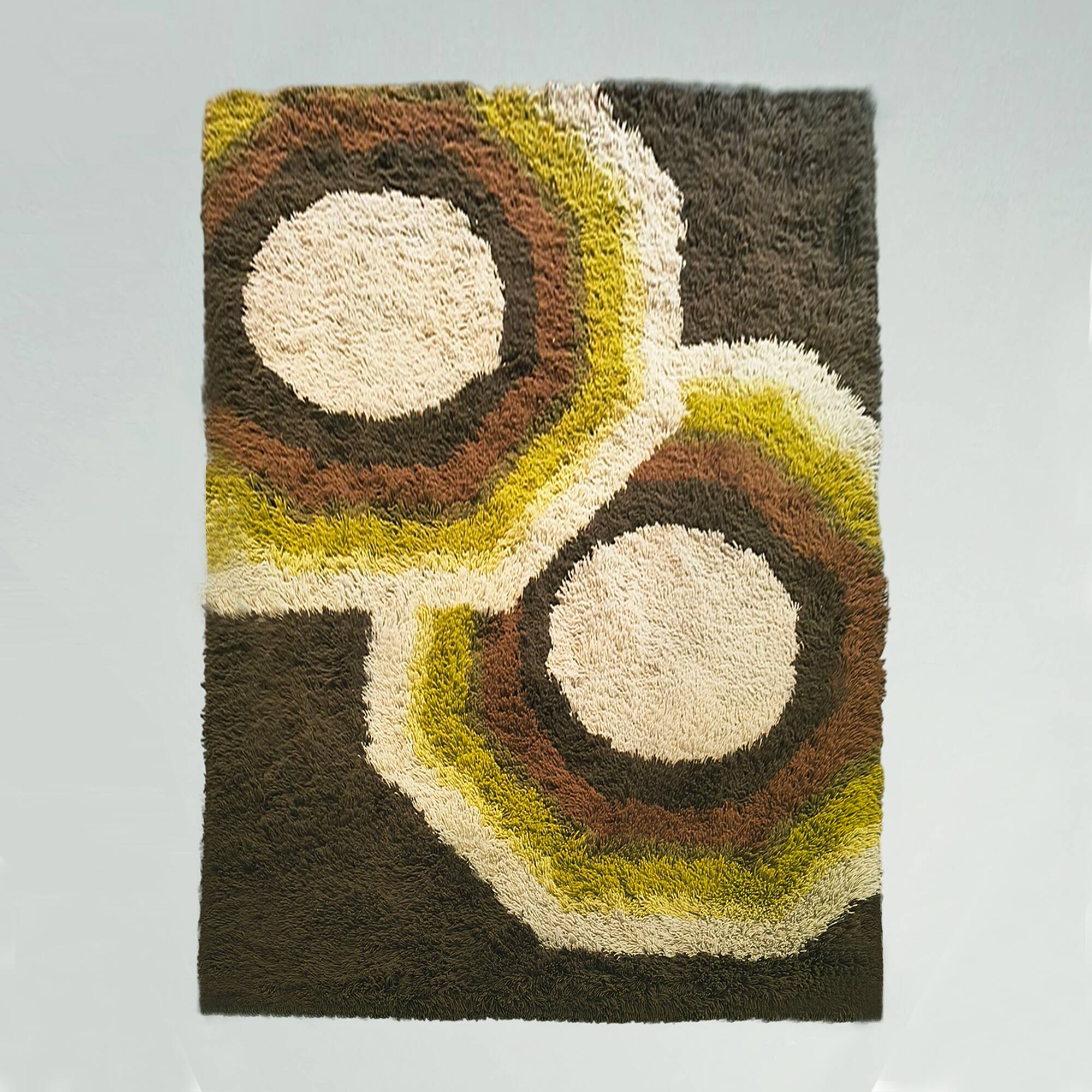 1970s Gorgeous Space Age Luxury Rug by Desso with Original Label.
