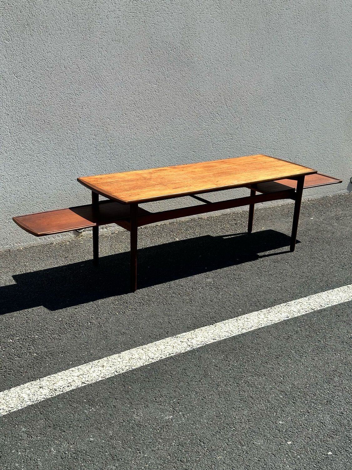 Bramin denmark coffee table, scandinavian teak design from the 60s