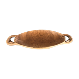 Carved wooden flat-plated - artisanal tribal art African cuisine