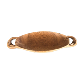 Carved wooden flat-plated - artisanal tribal art African cuisine