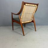 Peter Hvidt& Orla Mølgaard-Nielsen FD146 Cane Back Easy Chair, Denmark