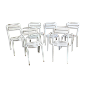 Set of chairs and garden armchairs Tolix 1950