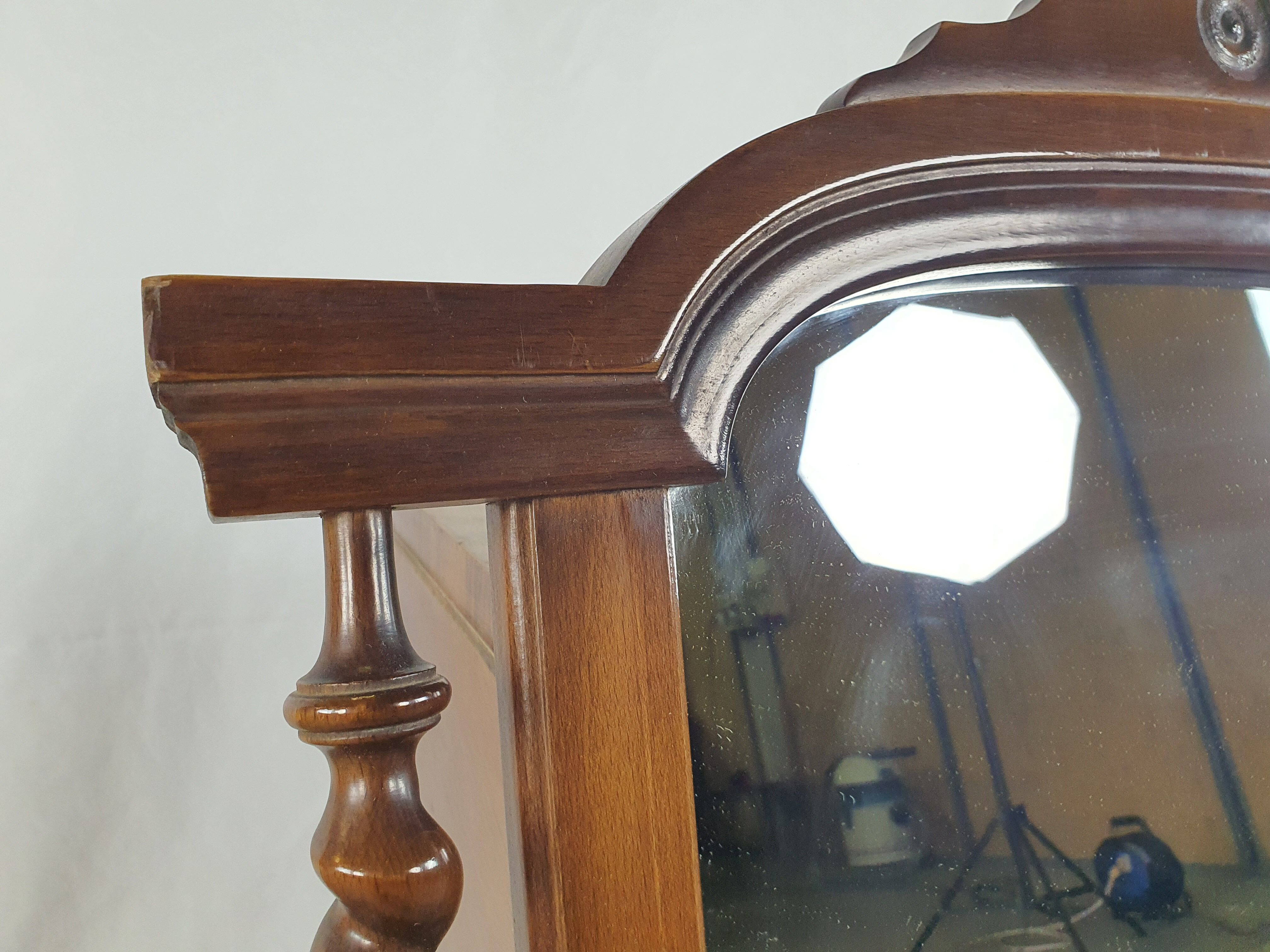 Vintage turned mirror from 80s