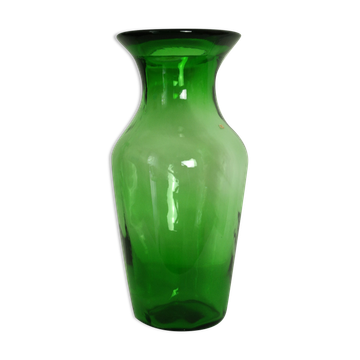 Vase de sol en verre épais Italie vintage