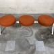 Trio bench seat orange white steel