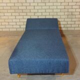 Rare multifunctional sofa/daybed with adjustable headrest 1960, restored