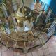 Suspension chandelier 3 rows plates smoked glass and tassels