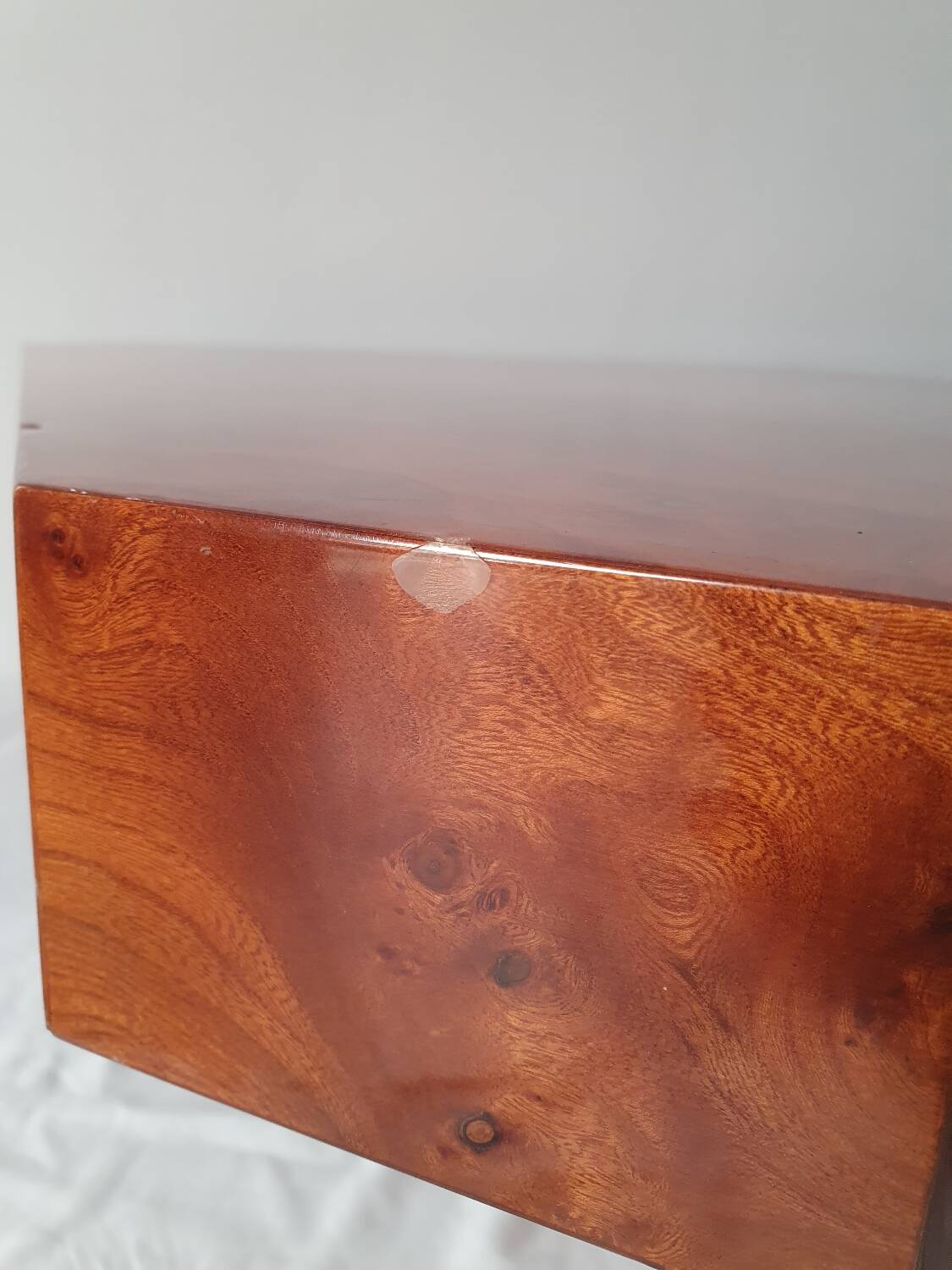 Elm burl coffee table, 70s