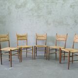 Mid-century italian dining chairs, 1950s, set of 5