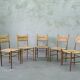 Mid-century italian dining chairs, 1950s, set of 5