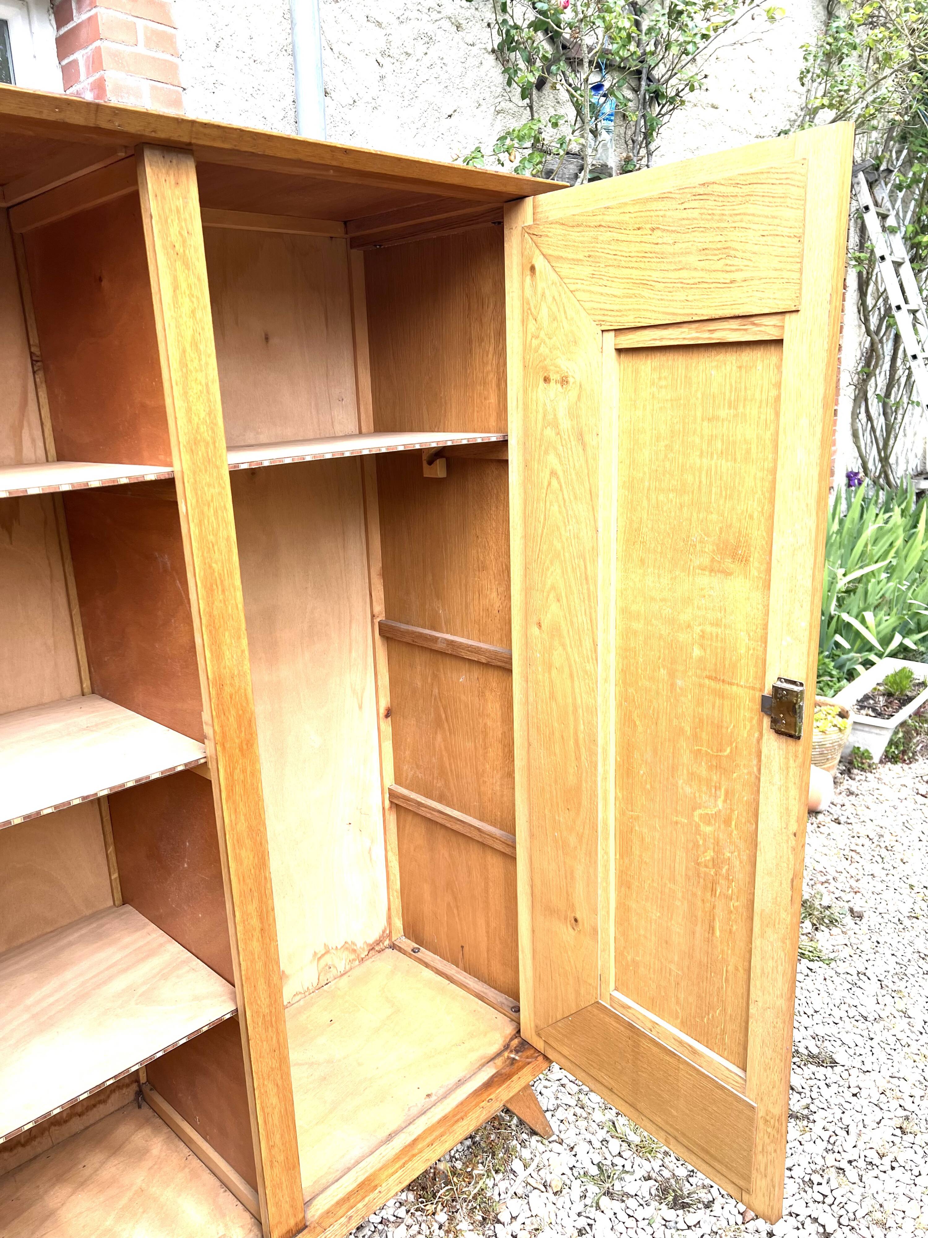 Parisian wardrobe in wood and rattan