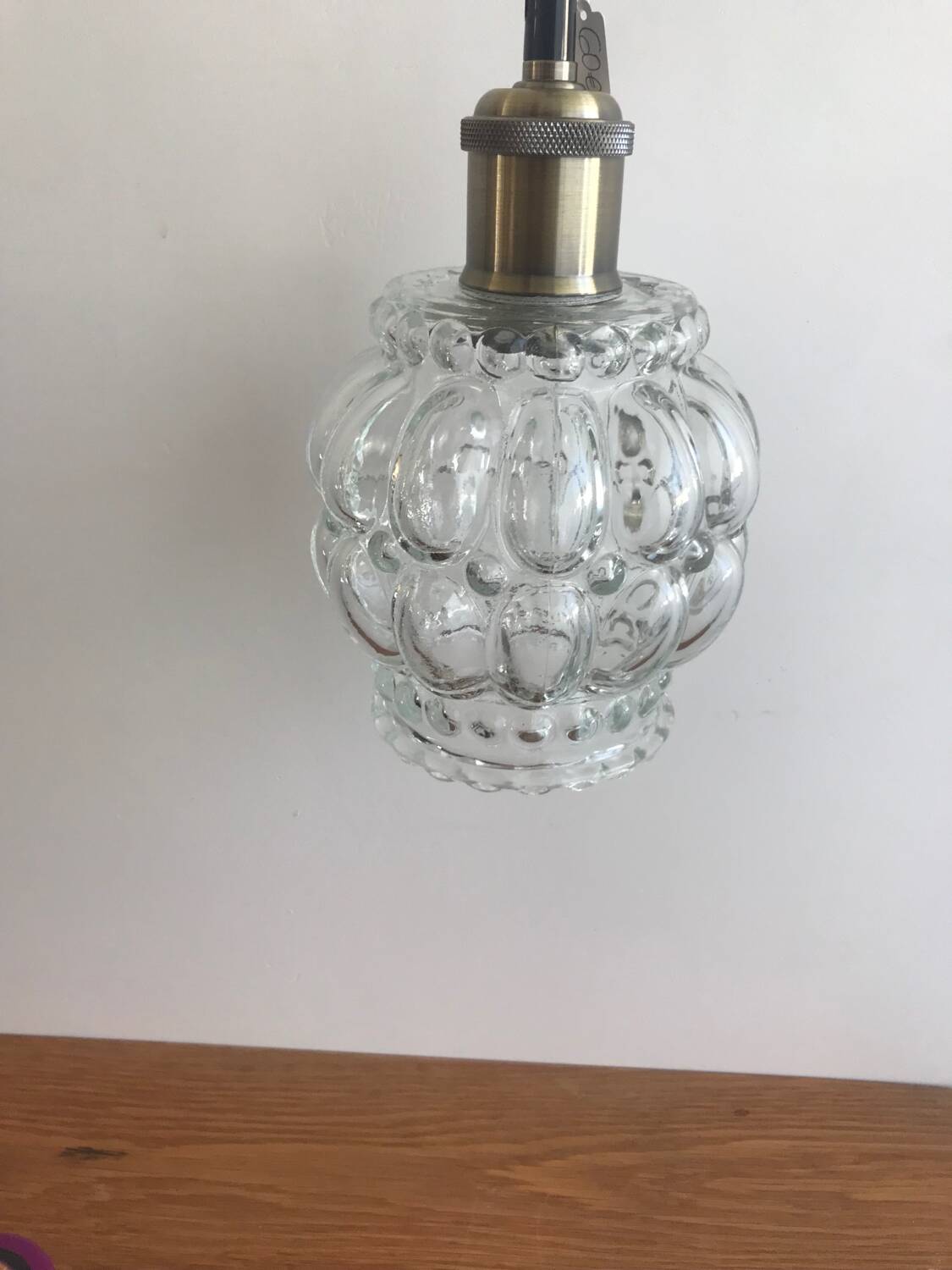 Pendant Light With Vintage Glass Globe Electrical System New