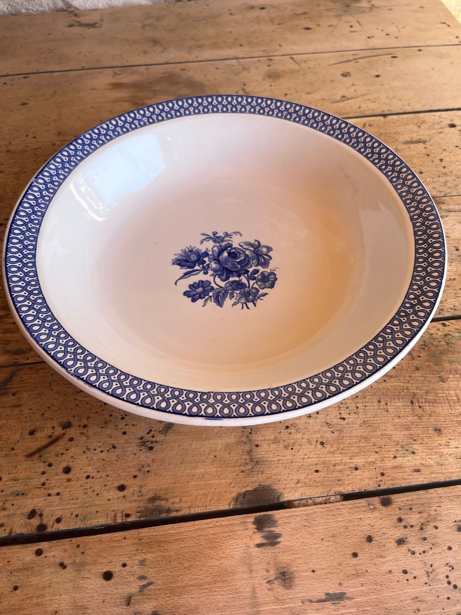 Large serving dish Sarreguemines model "Helsingör"