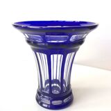 Signed Baccarat crystal overlay vase, 1940s