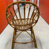 Rattan and bamboo armchair