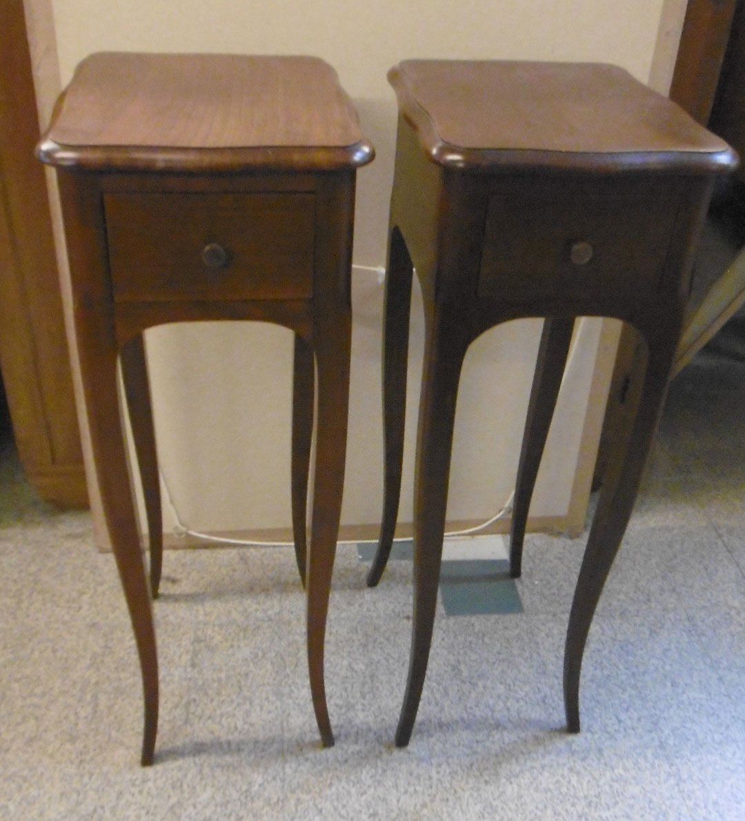 Pair of Louis XV style bedsides in cherry