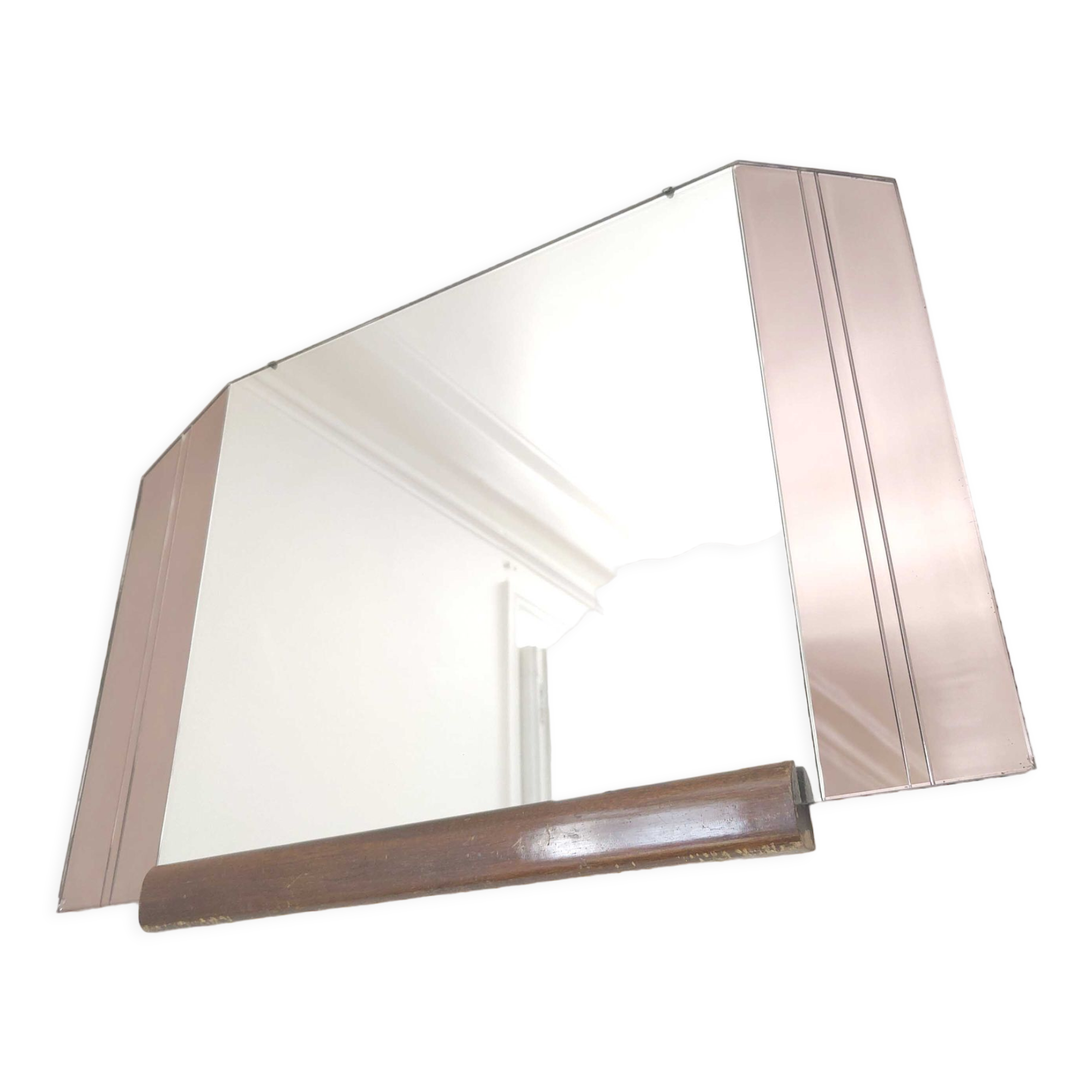 Hexagonal art deco mirror 70x47cm