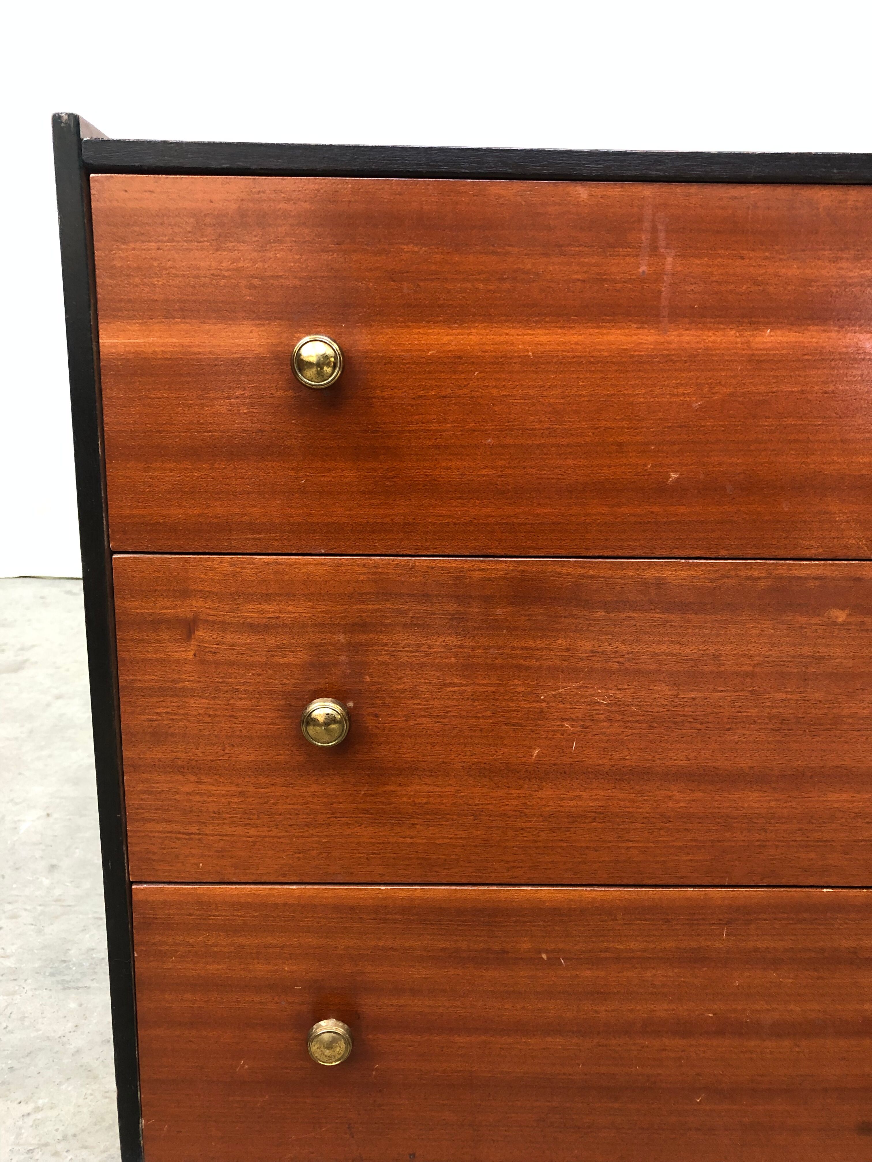 Vtg Mid Century Small Chest Drawers Retro Sideboard Danish Sandi Teak Style
