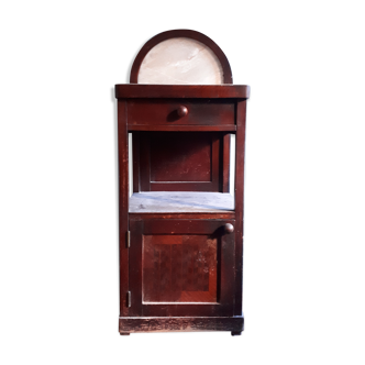 Bedside table curved wood austrian 1900 modernist mahogany