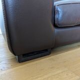 Roche Bobois leather sofa + removable chaise longue