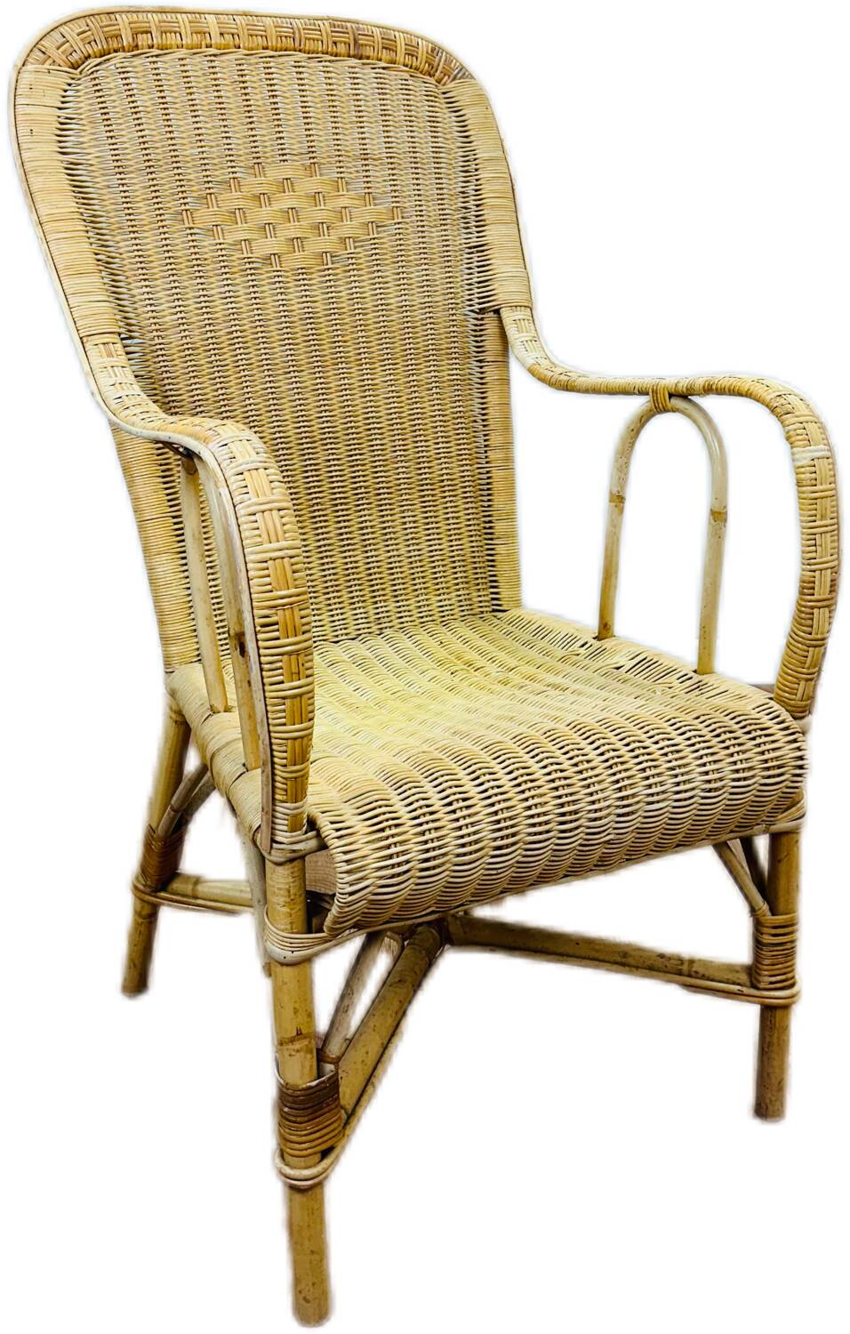Rattan armchairs