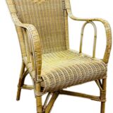 Rattan armchairs