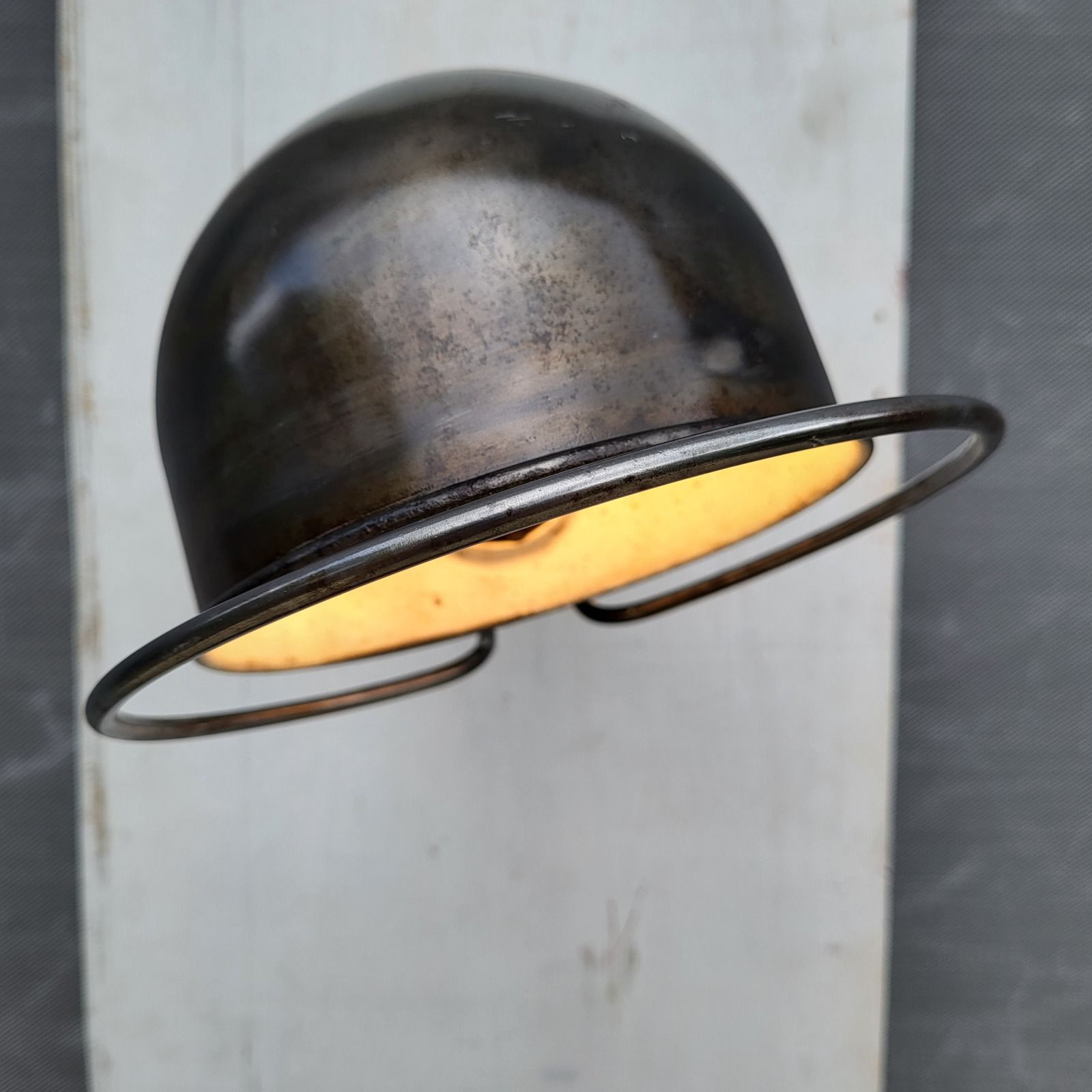 Brushed Jieldé wall light map of France