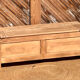 Antique solid oak chest bank