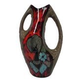 Vallauris Fat Lava Vase, 1950s
