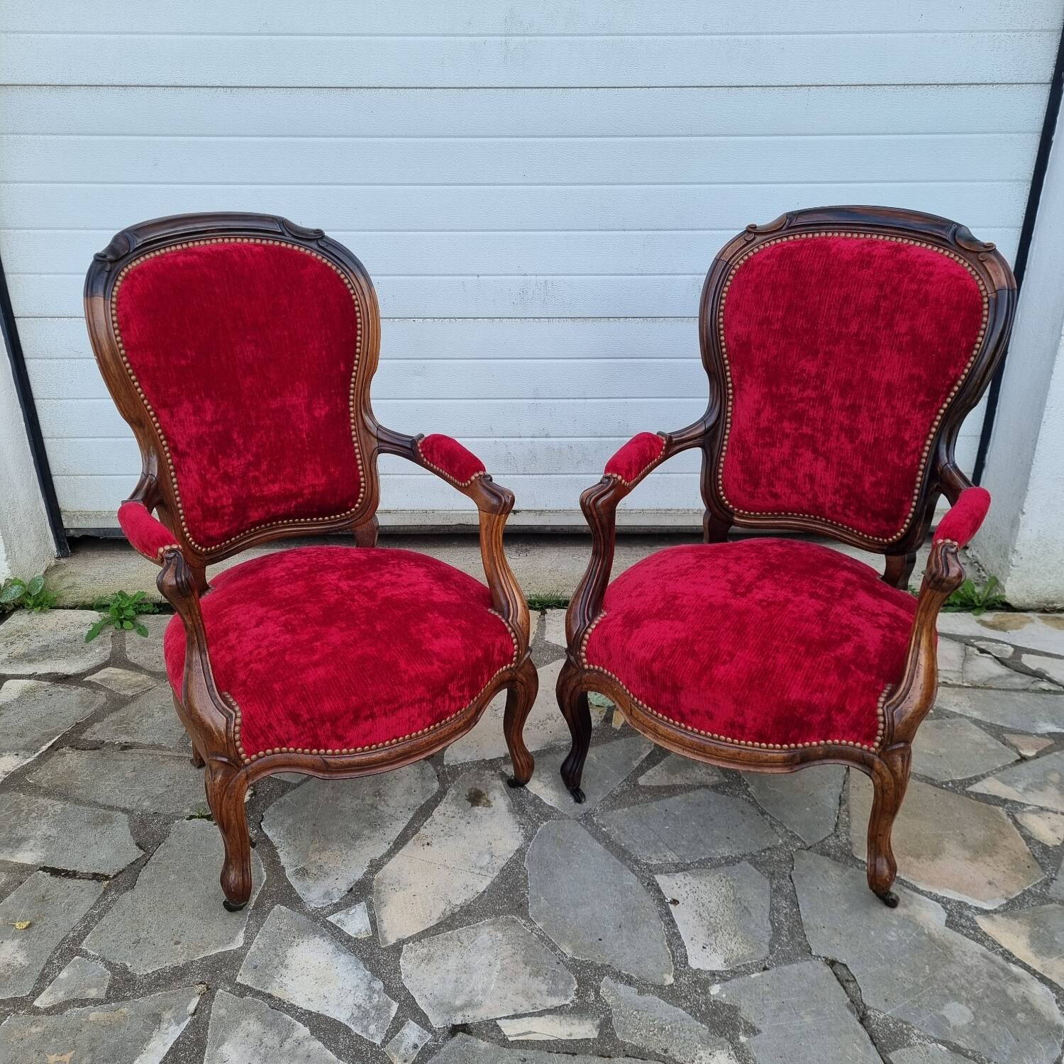 Louis Philippe cabriolet armchairs