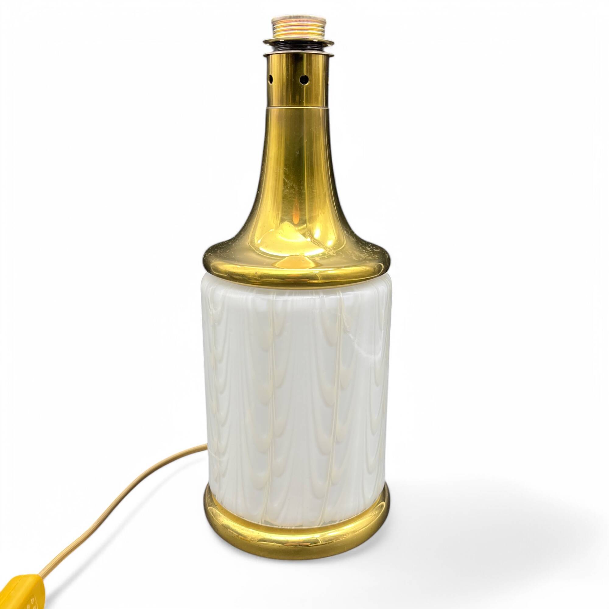 Murano lamp ied Italy vintage glass and golden brass Fabbian