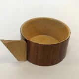 Vintage wooden cups and saucers in teak