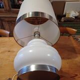 Vintage 1970s White Opaline Lamp