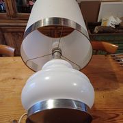 Vintage 1970s White Opaline Lamp