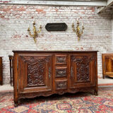 Provencal Buffet In Molded Oak Period Louis XV XVIII Eme Century