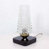 Beautiful art deco table lamp in glass and marble