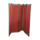 screen large old wood and fabric 5 panels