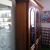 Mahogany bookcase glazed glass warhead windows