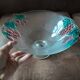 Large salad bowl on crystal foot