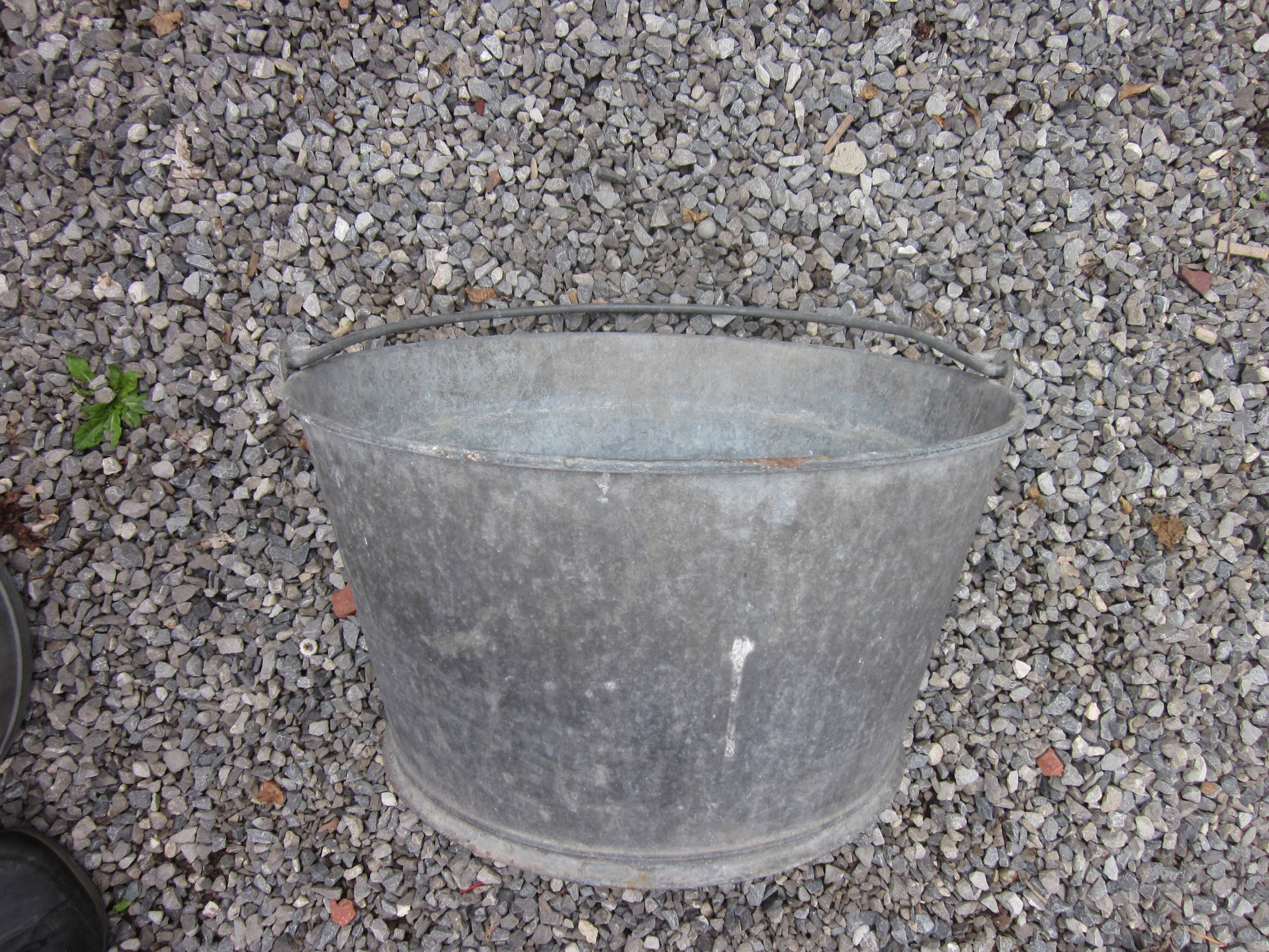 Old zinc cauldron