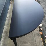 Console demi lune noir