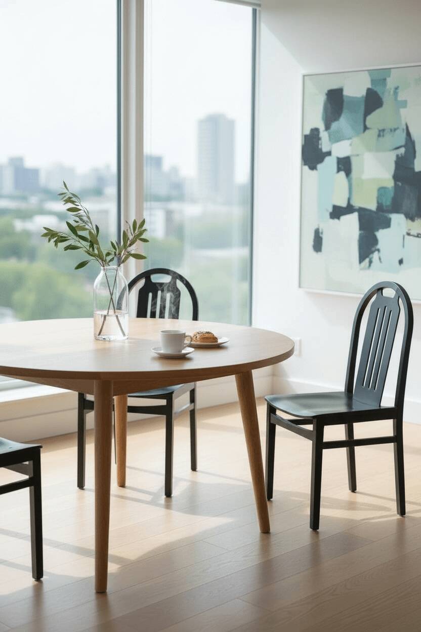 Set of 3 black Baumann chairs, Argos model.